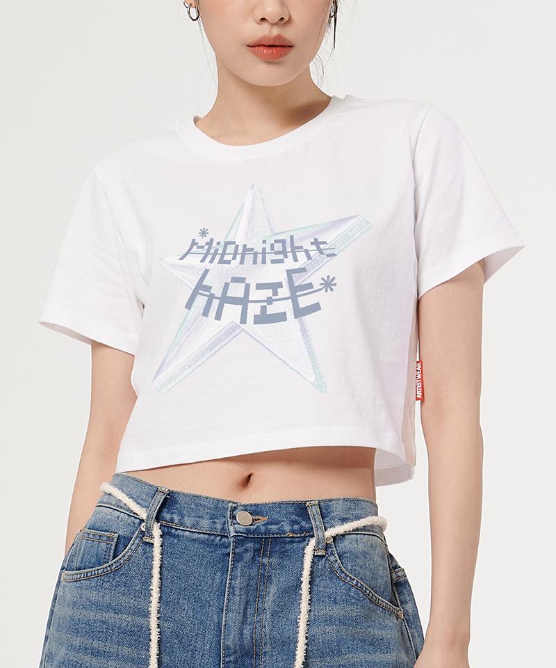 ARTISTWEAR [Atw] Midnight Haze Crop Short Sleeve Tee