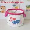 Cotton Woven Storage Basket With Colorful Dot Pattern For Dorm Room And Home Decor