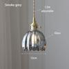 Retro Modern Glass Flower Twisted String Pendant Lamp Dining Room Bedroom Bedside Pendant Lamp With Built-in Switch Lighting