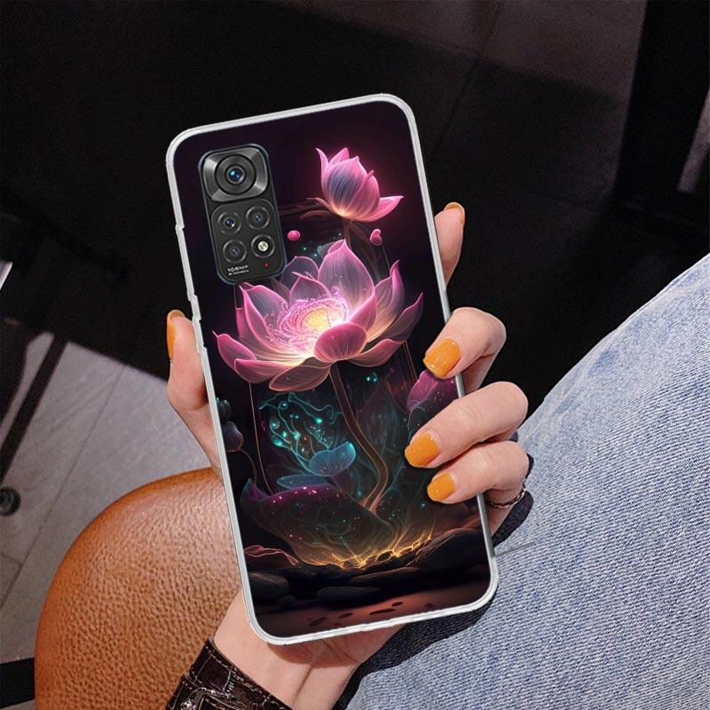 Lotus Blue White Flowers Phnoe Case for Phnoe Case for Xiaomi Redmi Note 15 14 14S 13 Pro Plus 12 12S 11S 11E 10S 10 11T 5G Uniq