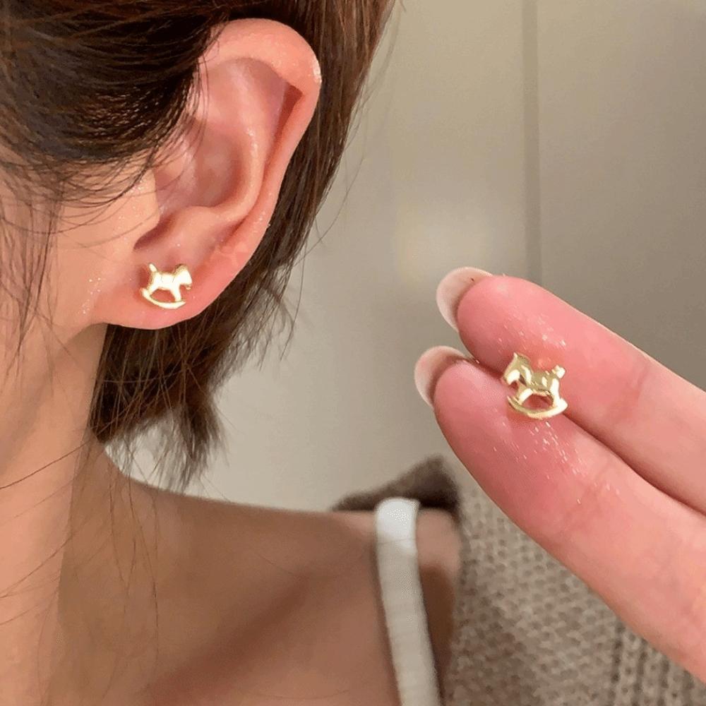 Fashion Jewelry Mini Horse Ear Studs Cartoon Drop Earrings  Chinese Horse New Year