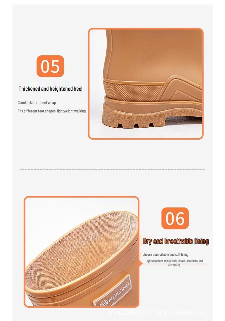 Botas de Lluvia de Caña Alta Impermeables Antideslizantes Elegantes para Mujer para Todas las Estaciones