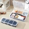 Transparent Plastic Storage Box 4 Grid Desktop Storage Box Divided Storage Box Home Storage
