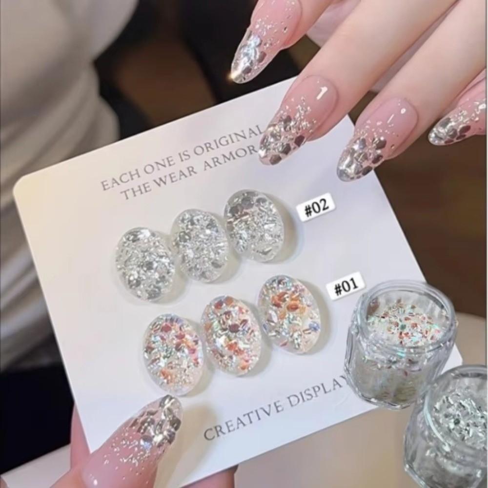 New Glitter Nail Art Sequins Blinking Sequins Flash Nail Art Nail Art DIY Light Chasing Powder