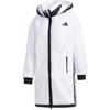Adidas Městská Boa Dlouhá Bunda Fleece Teplá Středně Dlouhá Bunda s Kapucí Dámská Bunda Bílá GM1427