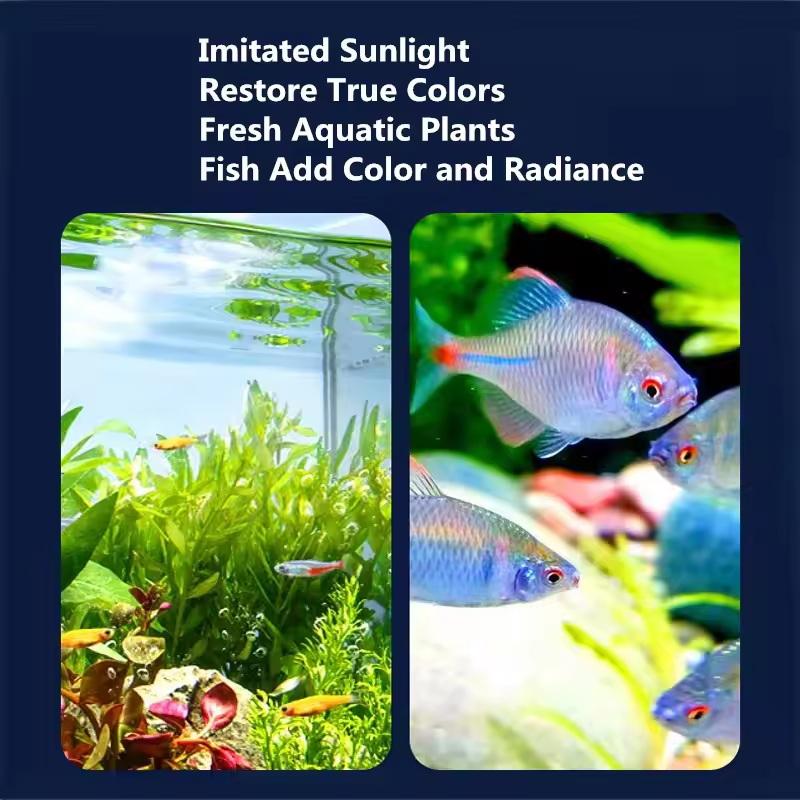 Small Fish Tank Light with USB and Adapter, LED, Full Spectrum and 360° Rotating Clip-On Mounting System