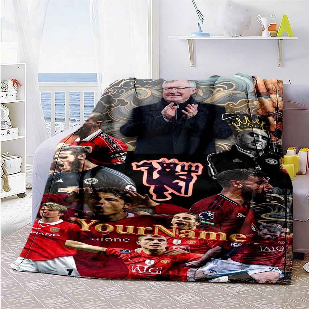 Manchester Personalized Name Blanket Gift Personalized Blanket Ultra-Soft Perfect for Home Decor Bedding Chair Office Chair All-Season Use