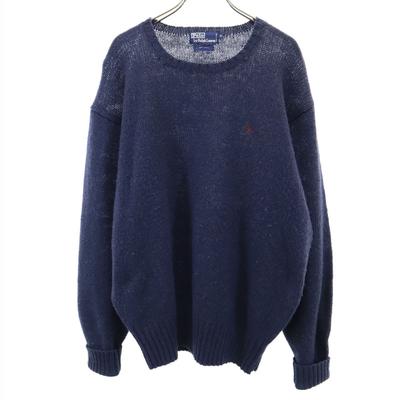 Polo by Ralph Lauren Wool Long Sleeve Sweater M Navy Knit Men's Used