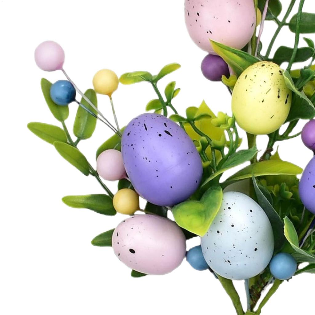 Påsk Konstgjord Blomsterbukett Plast Falsk Blomsterarrangemang med Ägg och Bär för Heminredning 2026 Festtillbehör