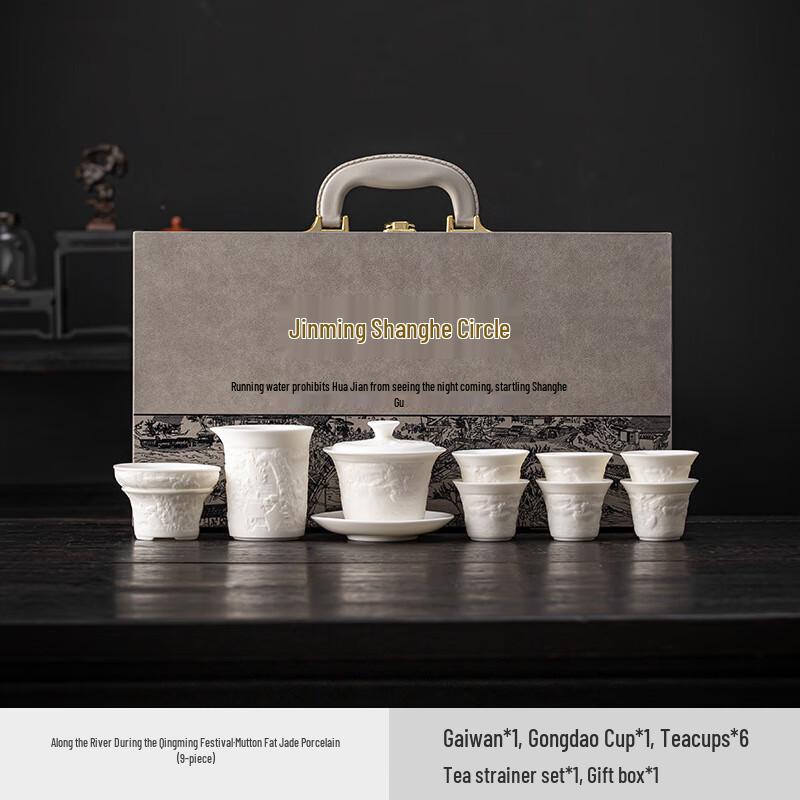 Qingming Festival Scroll Ceramic Tea Set