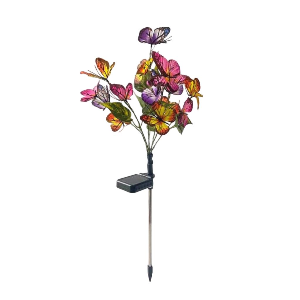 Solar Butterfly Flower Garden Light LED Outdoor Decorative Lawn Stake Light for Yard Patio Pathway Landscape Lighting