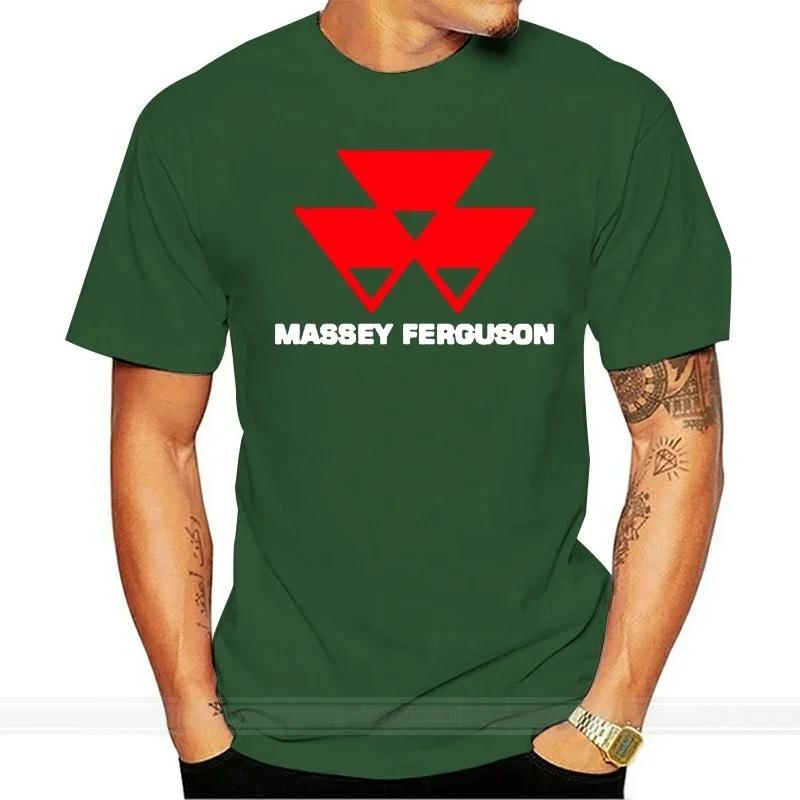 GUOYAN TOP Massey Ferguson Tractoren Bedrijfslogo Heren & Zwart T-shirt S M L XL mannelijk merk t-shirt heren zomer katoenen t-shirt L