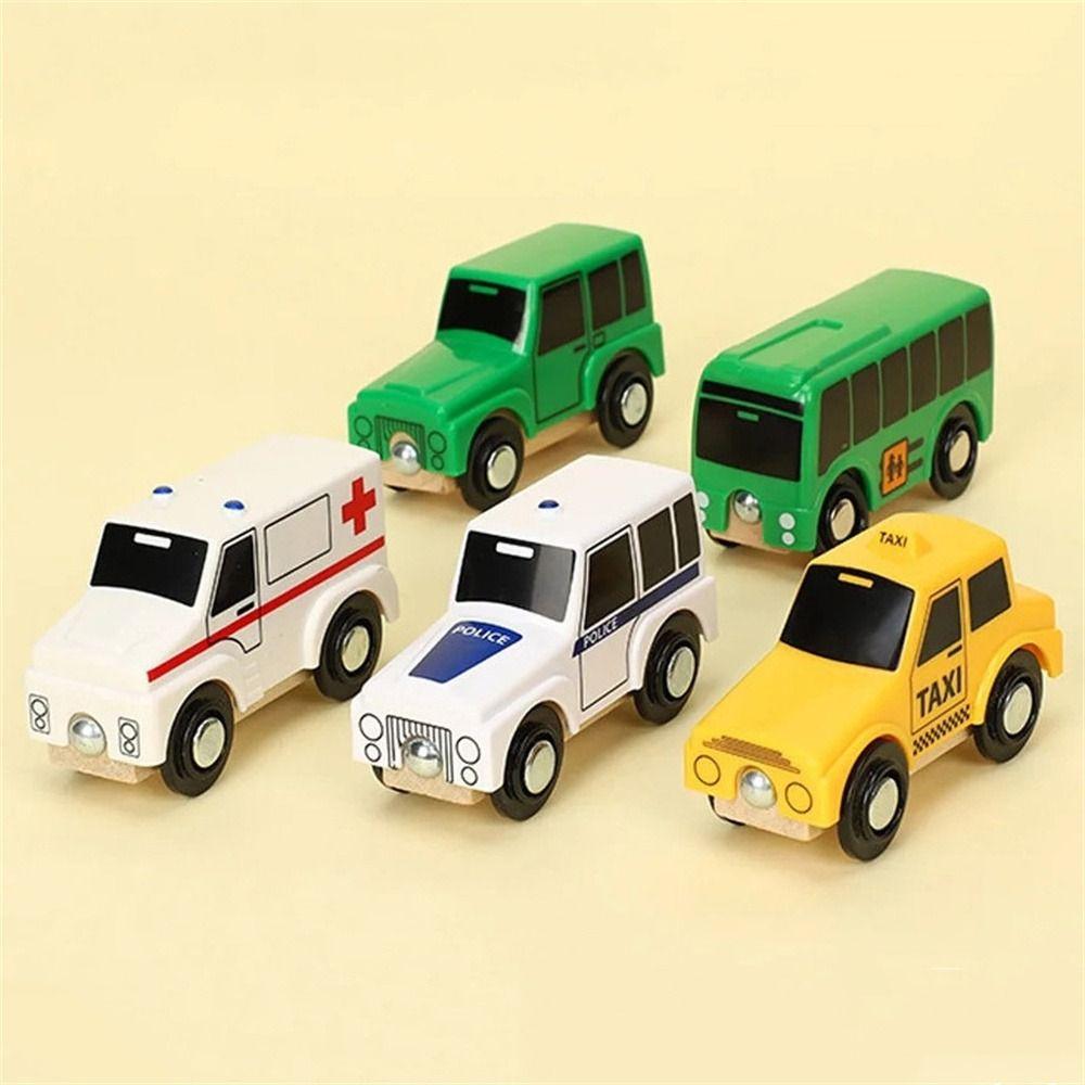 Kombinace Hračky s magnetickým vláčkem Lokomotiva Dřevěný magnetický vláček pro chlapce, dívky