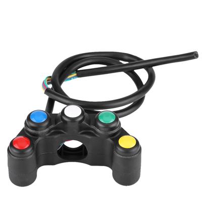 Universal 22mm Motorcycle Handlebar 5 In 1 Headlight Hazard Brake Fog Light Horn ONOFF Switch