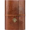 PU Leather Journal Notebook, Refillable Notebook with Blank Pages, Travelers Notebooks, Spiral Bound Journal, Gift for Women, Men, Girls and Boys