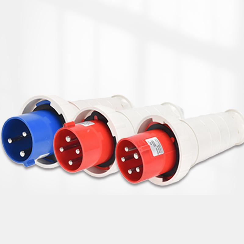 KRE 63A Waterproof Industrial Plug 3/4/5 Pin 380V 415V Dustproof Socket IP67 Male And Female Mounted Connectors