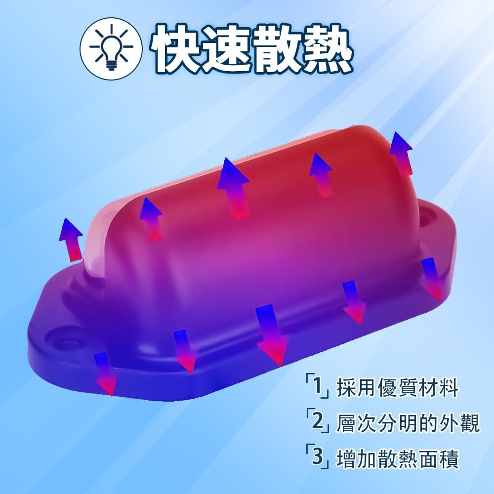 KASELIN License Lamp, Back Lamp, Marker, LED License Plate Light, 6 Rungs, 12 V,