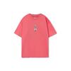 Li Ning Sports Fashion Series Floral Cartoon Print Round Neck Loose Short Sleeve T-Shirt Women Tops Tea-Rose-Red AHSR460-5