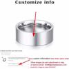 Vnox 8mm Classic Plain Ring for Men Personalize Name Glossy Stainless Steel Wedding Band Casual Male Alliance