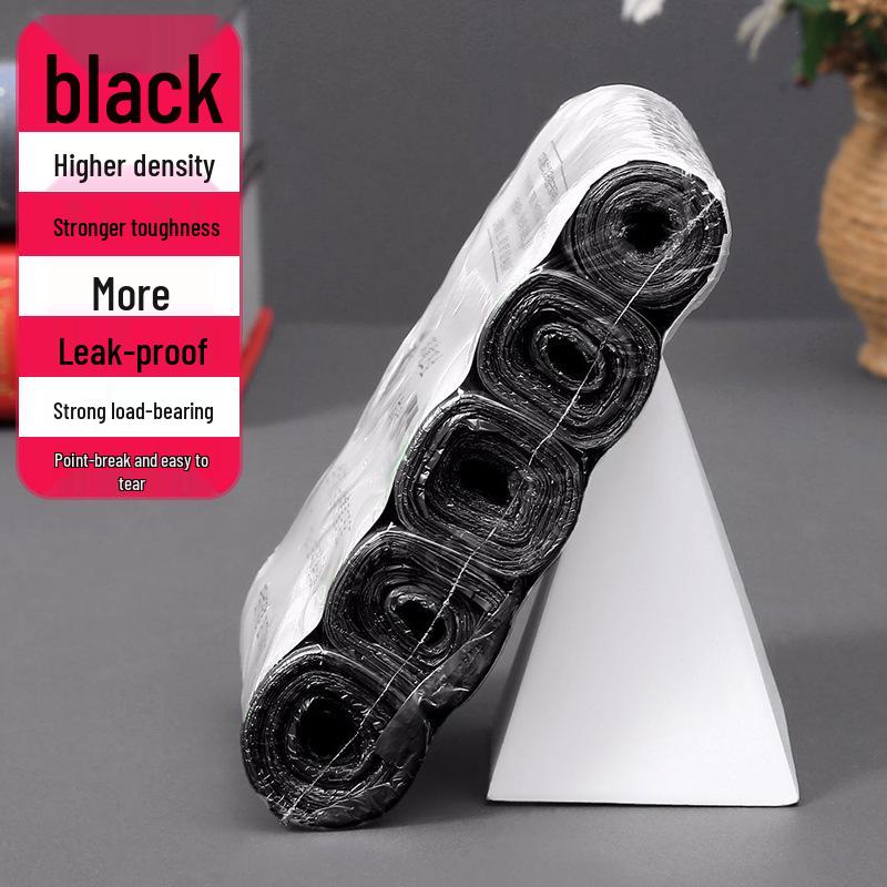 Disposable Tear-off Flat-mouth Trash Bags for Kitchen & Bathroom 12 bags/roll