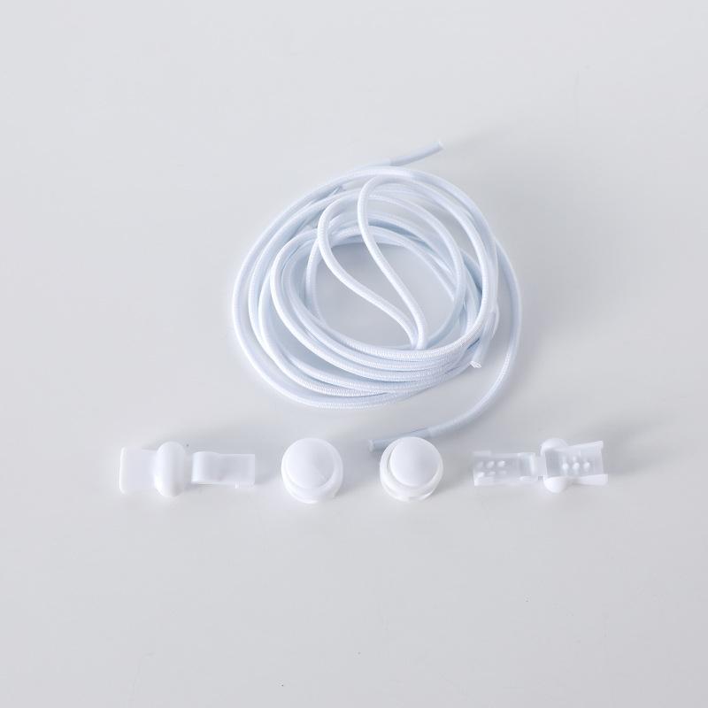 

1 пара унисекс фиксирующихся ленивых шнурков для обуви с безопасными эластичными шнурками для кроссовок, спортивные шнурки для обуви белый