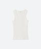 MOONSUN Unisex, Basic Ribbed Sleeveless / White