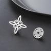 LIKGREAT Vintage Witch Knot Brooch for Women Men Stainless Steel Celtics Knot Pin Badge Wicca Protection Amulet Lapel Pins Gift