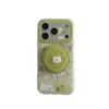 Cute Green Apple Kitty Puppy iPhone 16/15/17 Pro Max Case for Women
