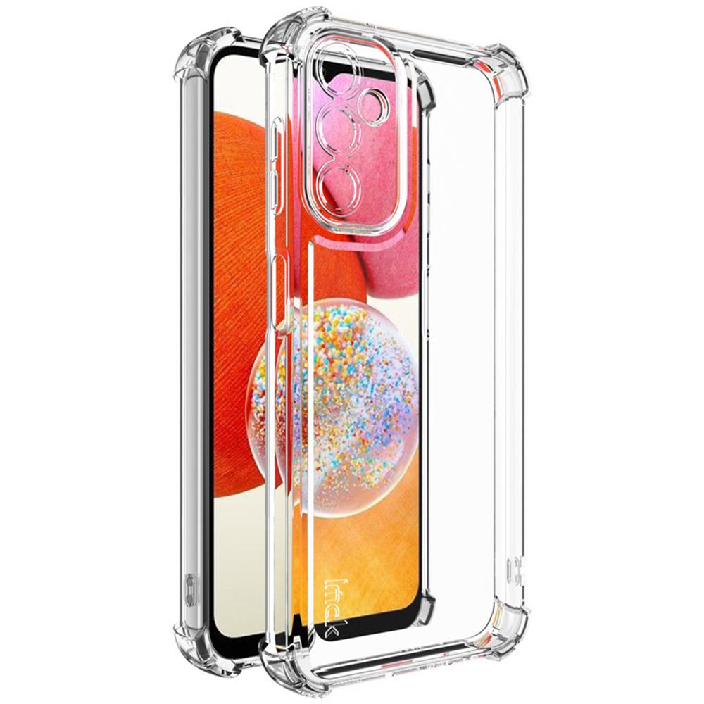 IMAK UX-4 Series for Samsung Galaxy A14 5G/4G Case Straight Frame Four Corner Shockproof Clear TPU Cover