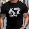 Men's Summer Short Sleeve T-Shirt Vintage Compass Pattern Design Fashionable Elegant Top Breathable Round Neck Men's Clothing