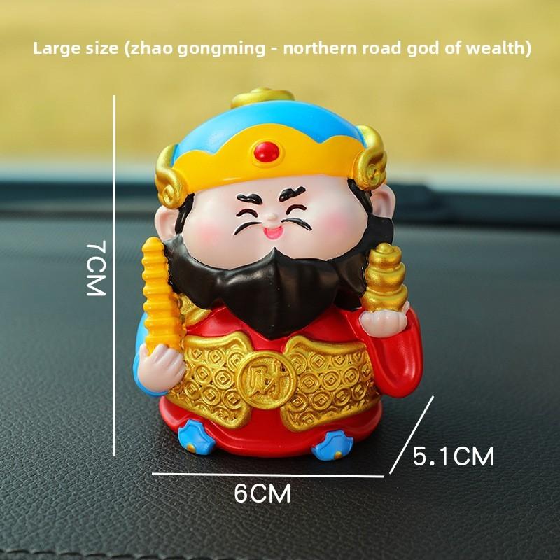 Traditionelle Fünf Gott des Reichtums Auto Dekoration Harz Kleine Figur Haus Büro Ornament