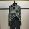 2024 Autumn/Winter Women's Turtleneck Sweater: Retro Pattern, Contrast Color, Knitted Style