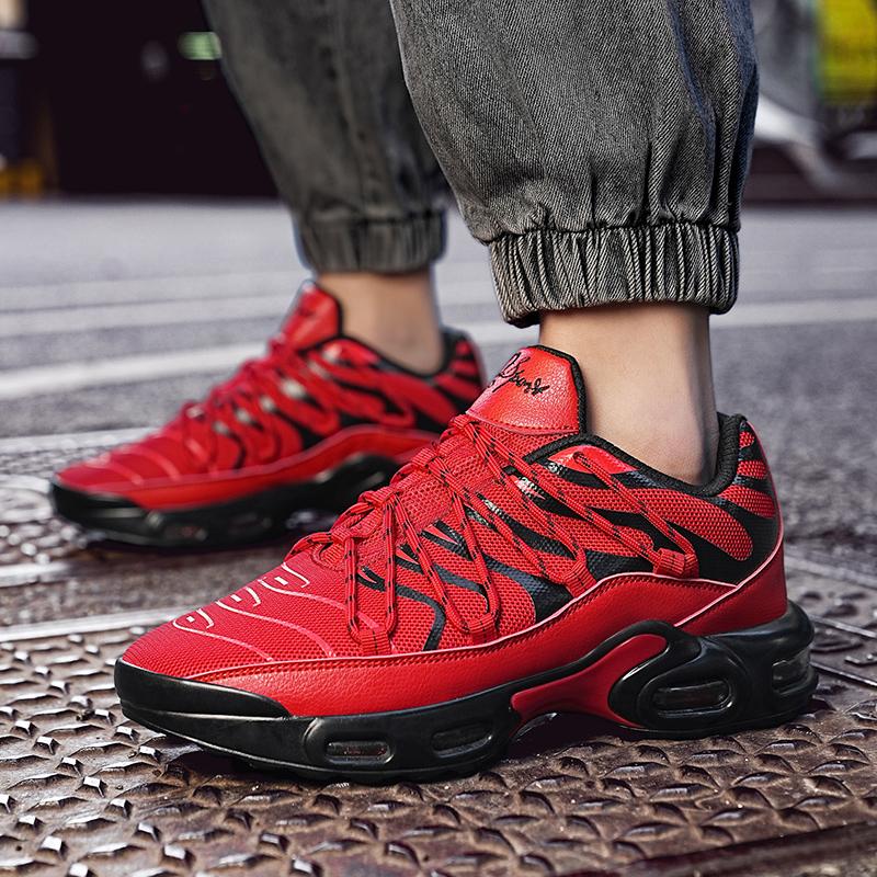 Men Sneakers Running Fashion Outdoor Jogging Sports Shoes Mesh Breathable Cushioning Black Basket Footwear Male Plus Size 39-46