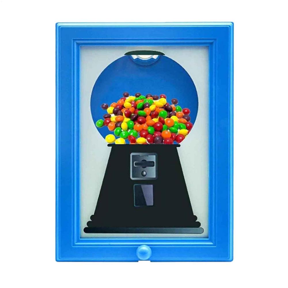 

Candy Dispenser Picture Frame Wall Mount Candy Dispenser Hanging Handy Candies Frame Easy Restock Moisture Proof For Holiday синий