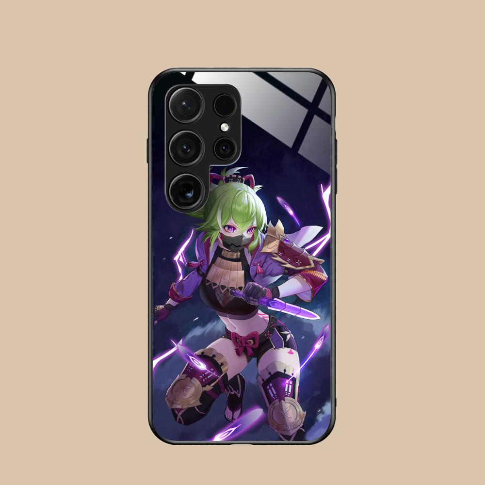 

Game GI Kuki Shinobu Mobile Phone Case for Samsung Galaxy S26 S25 S24 S23 S22 S21 S20 Note20 Plus FE Ultra Glass Colorful Cover Galaxy Note20 Ultra