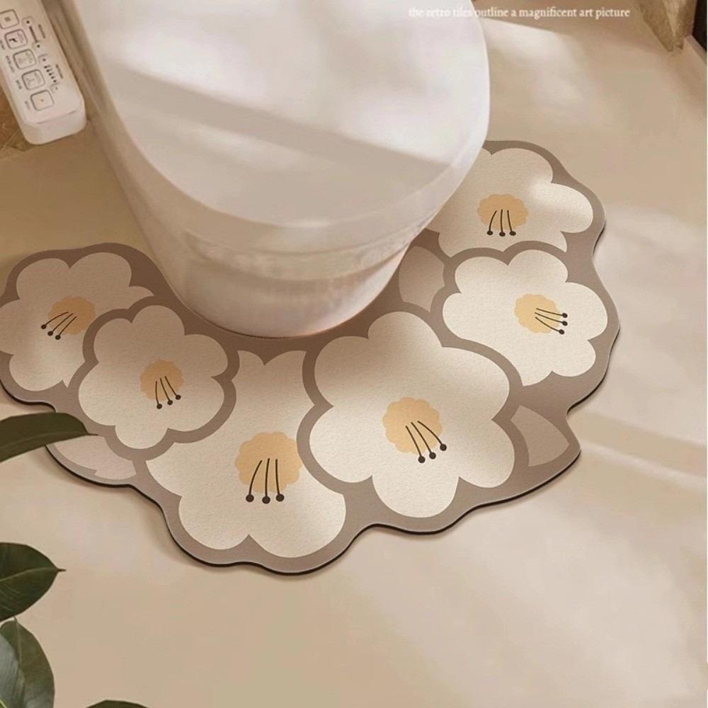Cute Thick Bathroom Mat Non-slip Super Absorbent Bath Carpet Special-shaped Quick Drying Toilet Door Mat Home Decor