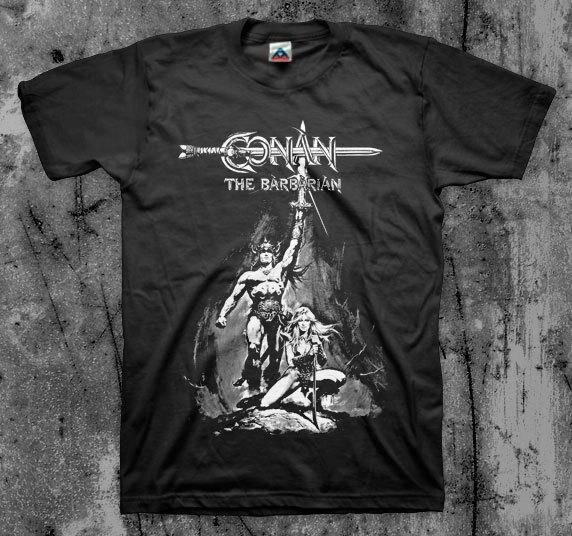 Футболка Конан-варвар Черно-белая Унисекс XXL