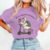 Funny Unisextal Health T Shirt Off To Regulate Emotions Cute Duck Coffee Scooter Graphic Unisex Casual Tee Shortsleeve Crewneck Tee