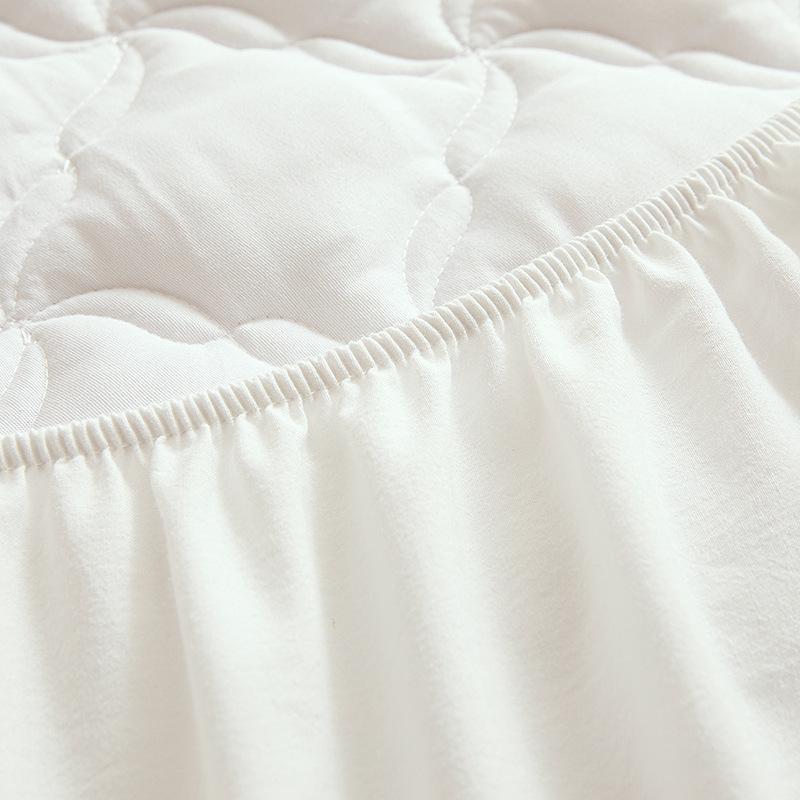 Pure Color Quilted Cotton Yarn-Dyed Bed Sheet & Bedspread Set