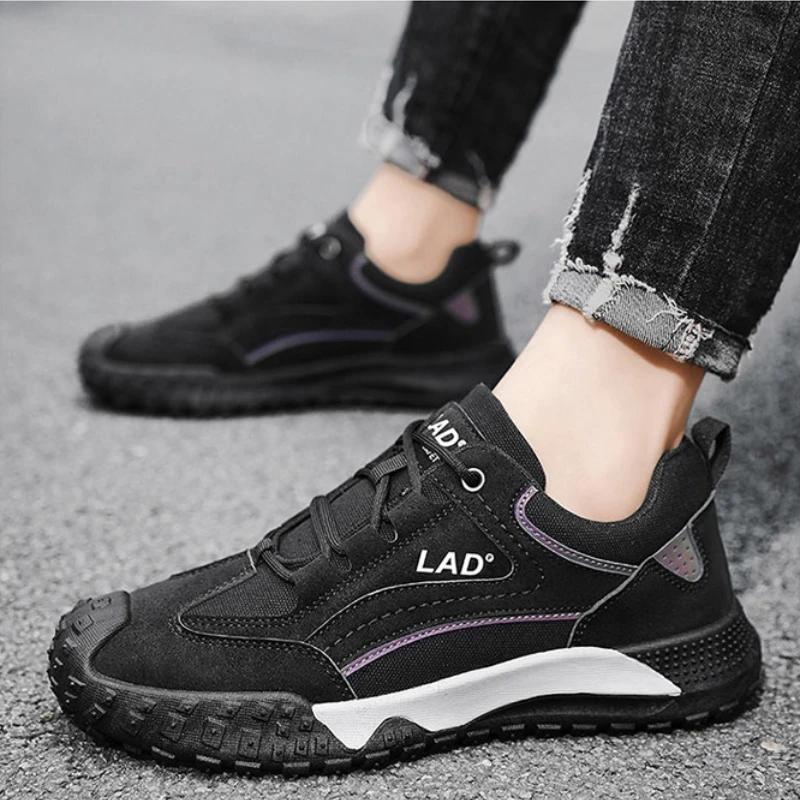 2025 Men's Sneakers Classics Men Lace-up Shoe for Outdoor Breathable Hiking Shoes Comfortable Sneakers Male Zapatos Para Hombre