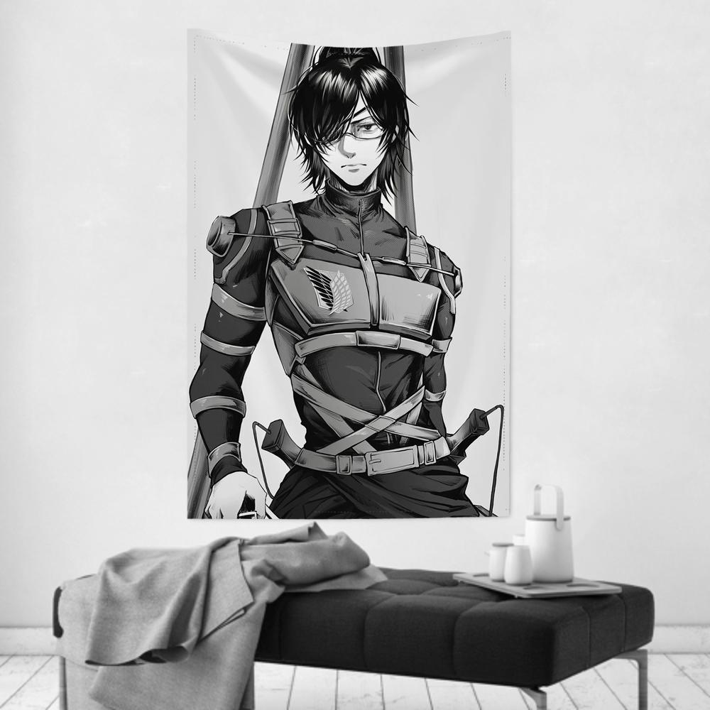 Hange Zoe Anime Attack On Titan Tapestry Room Decor Wall Cloth Party Hanging Background Room Decor Baby Room