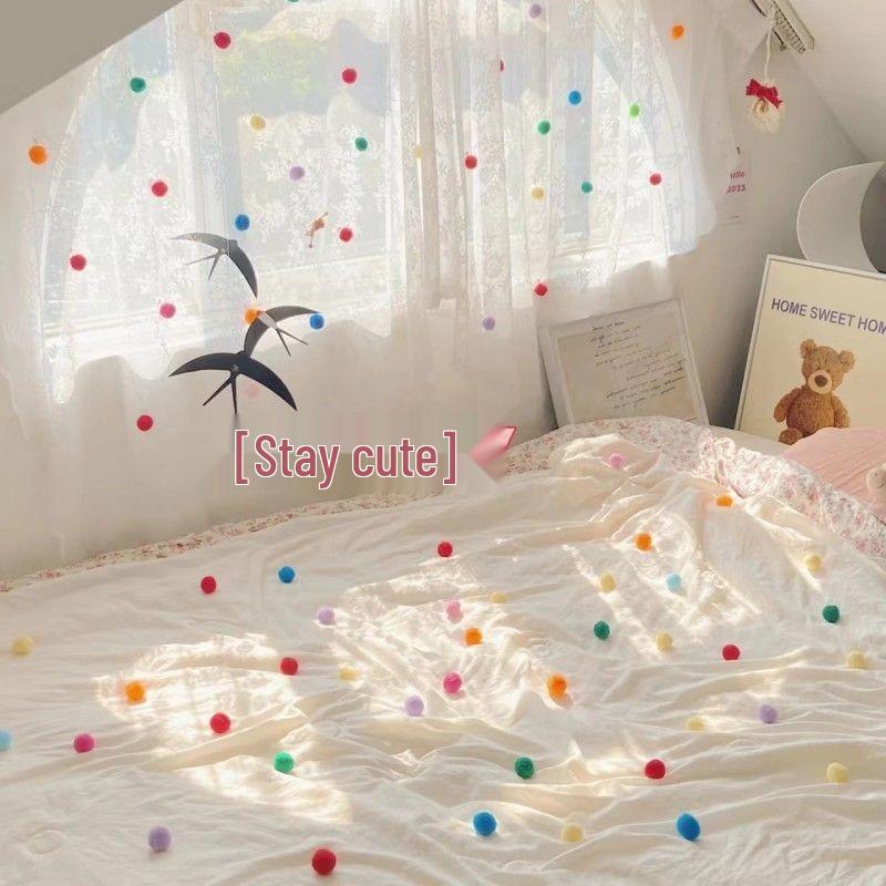 

Плюшевый шар в стиле булавки Мультяшный декор для штор - Милый белый вуаль Подвеска для украшения двери Mixed Color Plush Ball + Pin [1 pc]