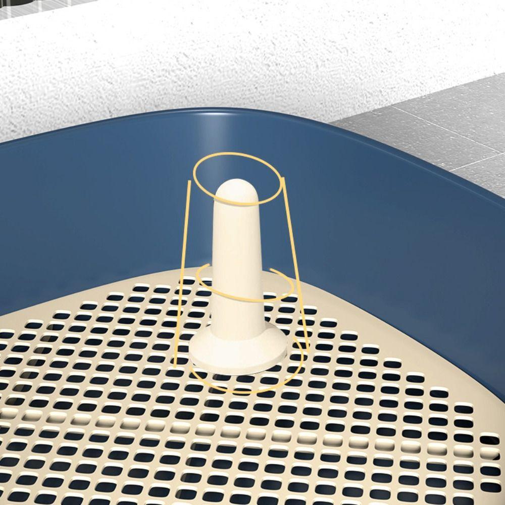 Plastic Dog Potty Tray Heightened Fence With Pillar Pet Training Toliet Prevents Splash Mesh Grid Panel Dog Pee Pad Holder Tray