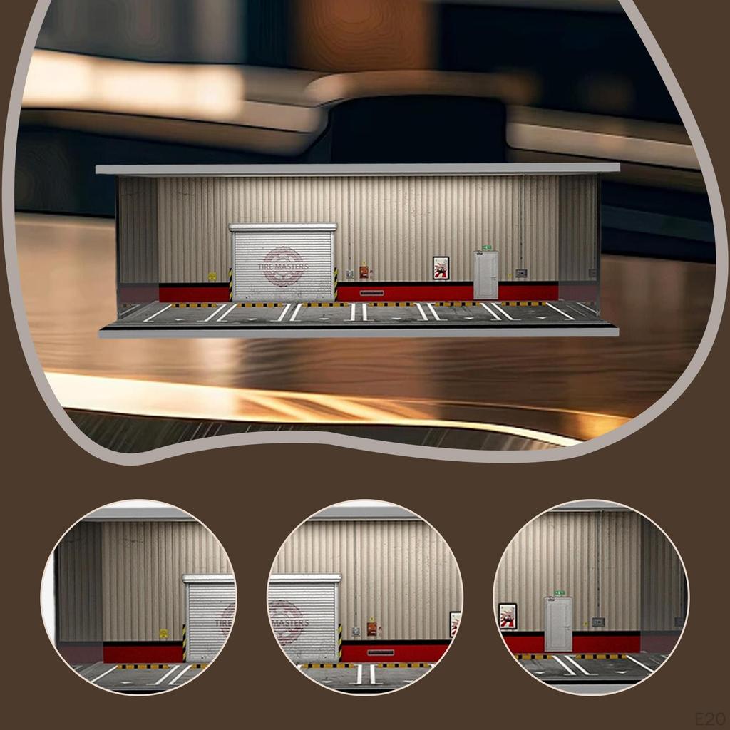 1/64 Model Car Display Case Diorama Decorative Scenario Toy Storage Box Showcase Organizer for