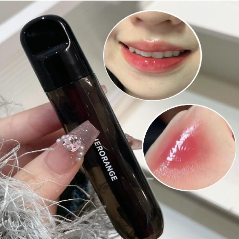 Herorange Brillo de Labios Espejo Luz de Agua Hidratante No se Pega a la Taza Rojo Altamente Pigmentado Labial Líquido Tinte de Labios Maquillaje Cosméticos
