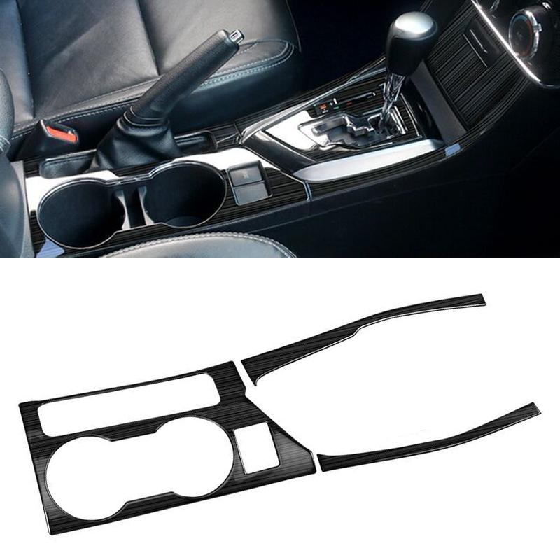 

1 Set Black Console Gear Shift Water Cup Panel Trims Covers Stainless Steel LHD Fit For Toyota Corolla 2014 2015 2016 2017 2018
