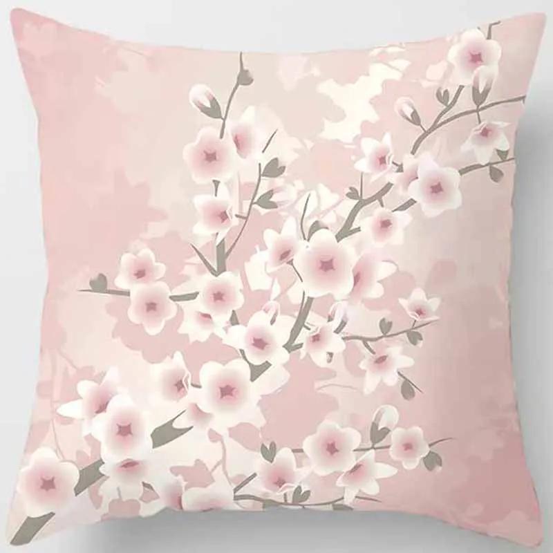 Beautiful Cherry Tree Square Pillowcase Cushion Cover for Home Decor, Car Sofa   45cm*45cm