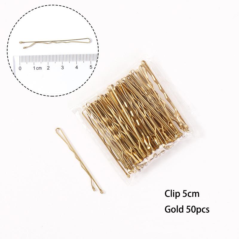 50PCS U Shaped Alloy Hairpins Waved Hair Clips Metal Black Bobby Pins Barrettes Bridal Hairstyle Tools Hairpin  Gifts