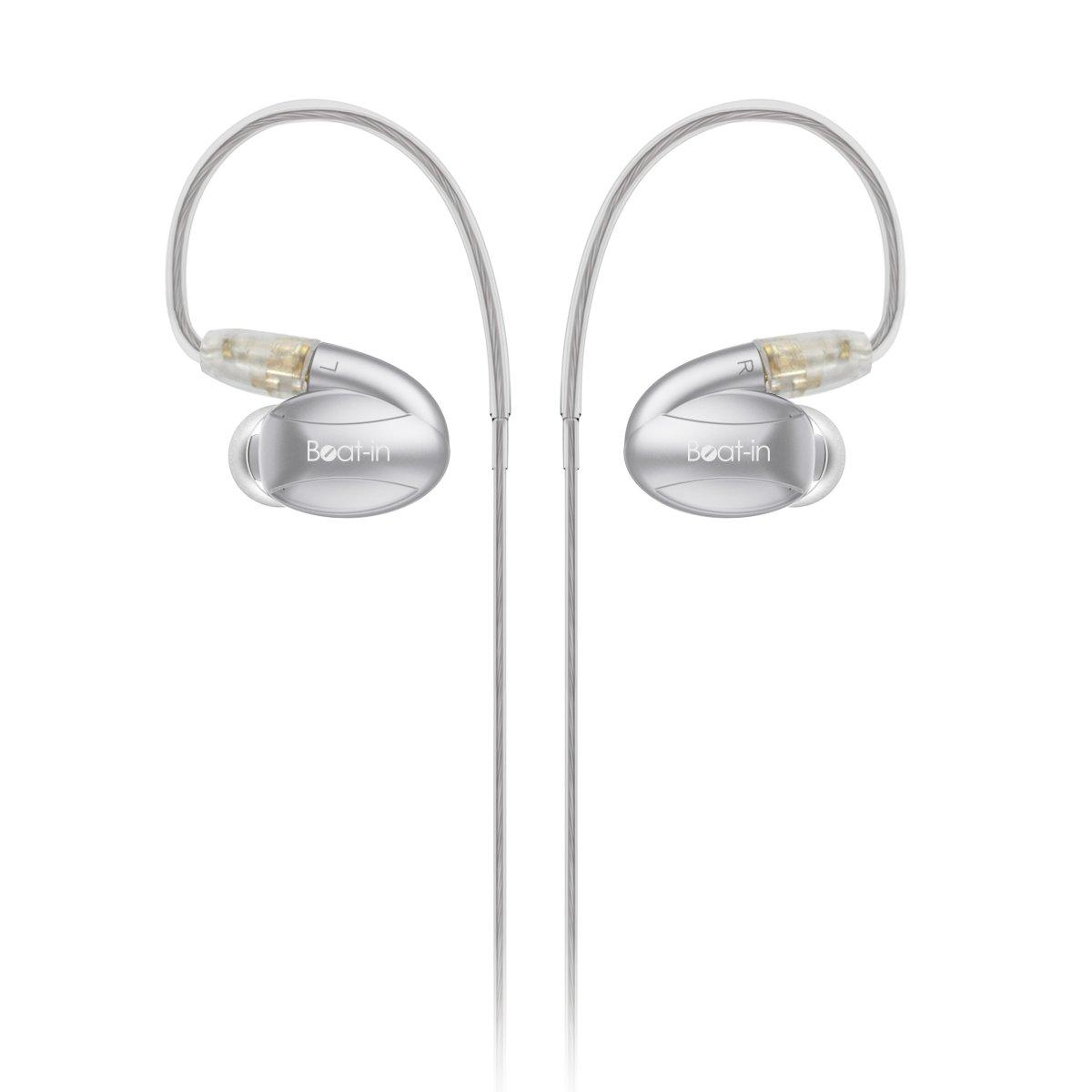 

Hybrid Earphones HYBRID Audio MMCX Connector Japanese BI10112 Beat-in Silver, High-Resolution Compatible, In-Ear, [Authorized Distributor]