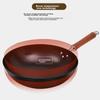 COOKER KING Wok Iron Pan, Hand-Forged Round Bottom Healthy Non-Coated Iron Pan for Stir-Frying, 32cm B49698